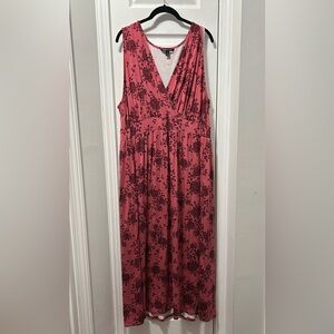 41 Hawthorn Pink Floral Surplice Maxi Dress